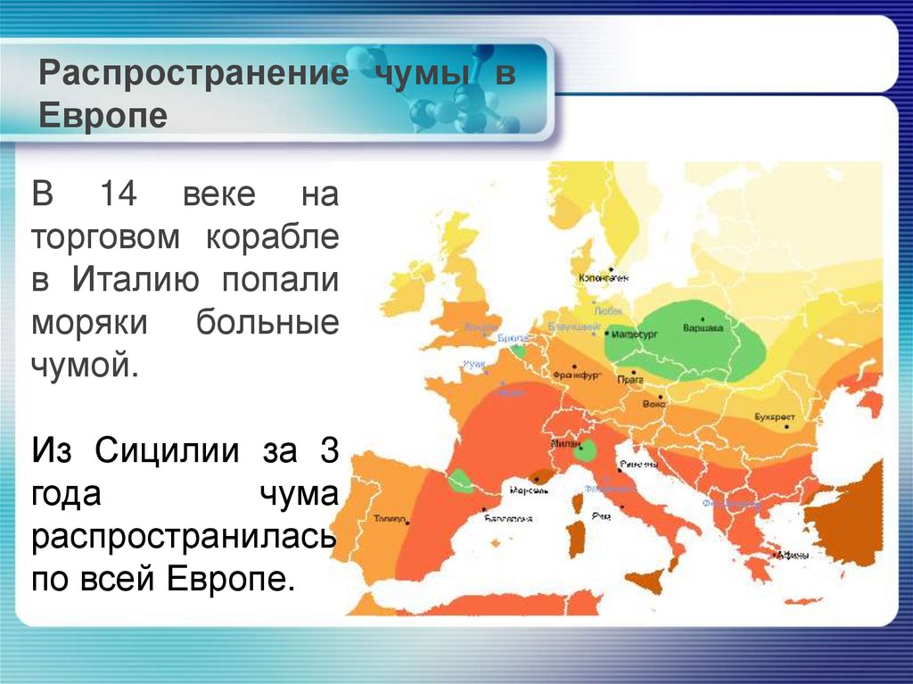Почему в европе появилась. Карта распространения чумы.