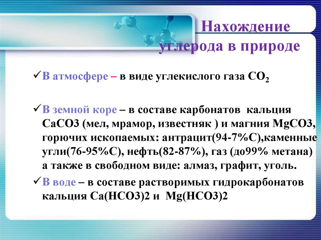 Наименьшую степень окисления углерод проявляет в соединении. 2) Нахождение углерода в природе кратко и понятно. Вещества имеющие сколецидные свойства.