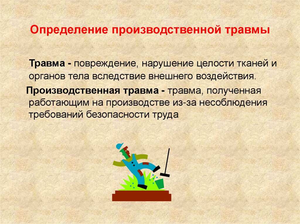 Производственные травмы презентация