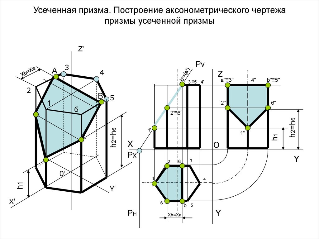 Призма шестигранная чертеж