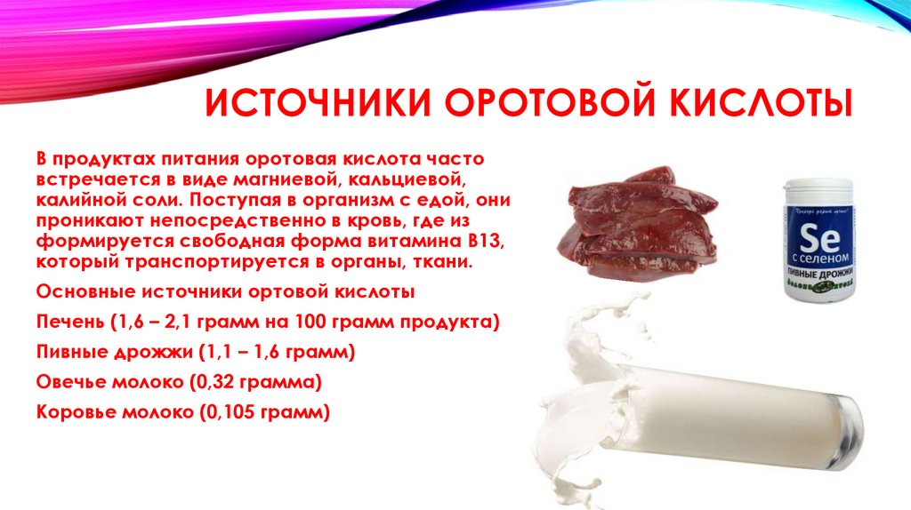 Витамин В13 (оротовая кислота) - online presentation