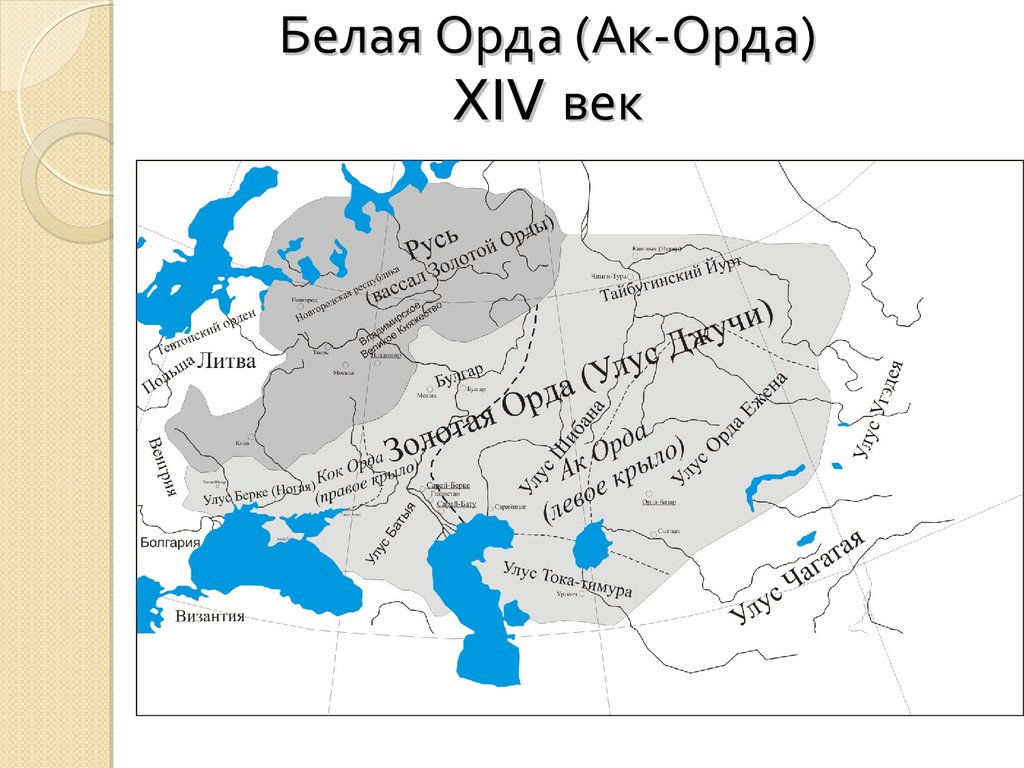 Ак орда и казахское ханство
