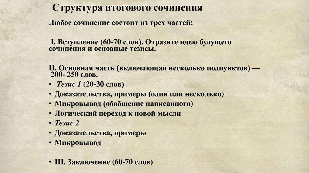 Структура итогового сочинения по русскому отчет по производственной практике банк