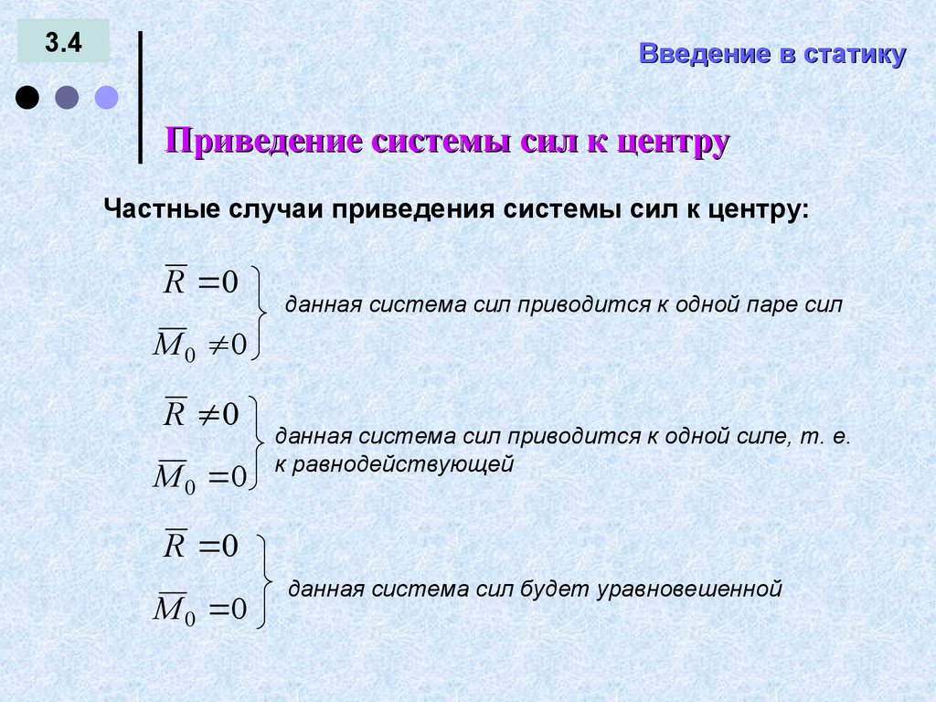 Введение в статику