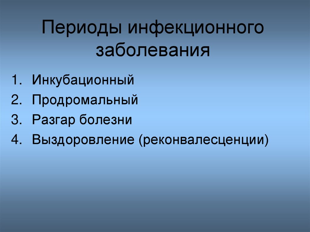 Периоды инфекции