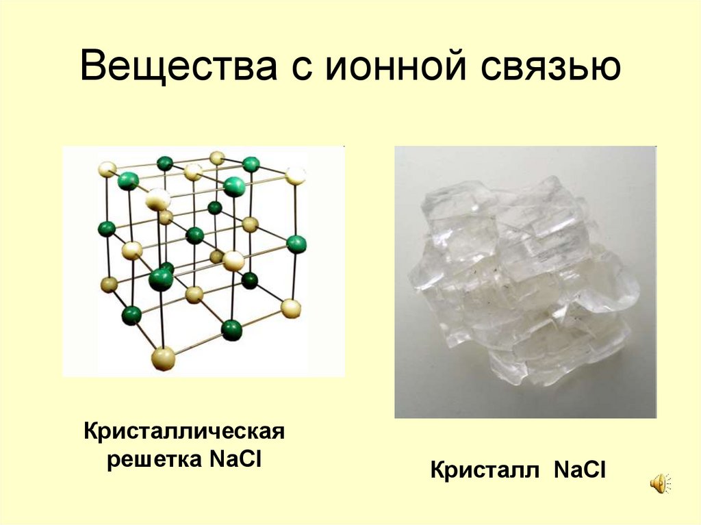 Вещества с ионной связью