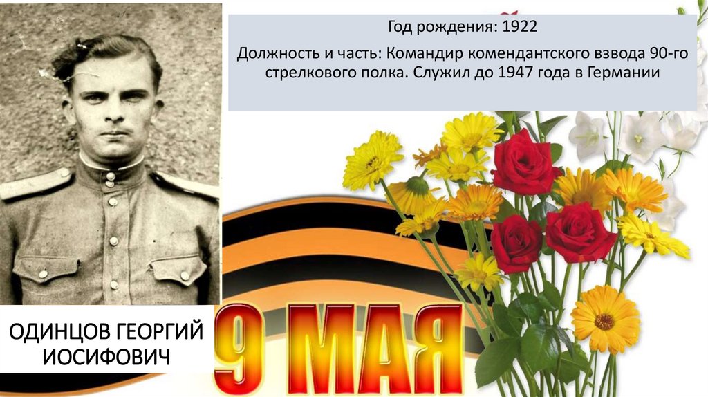 ОДИНЦОВ ГЕОРГИЙ ИОСИФОВИЧ