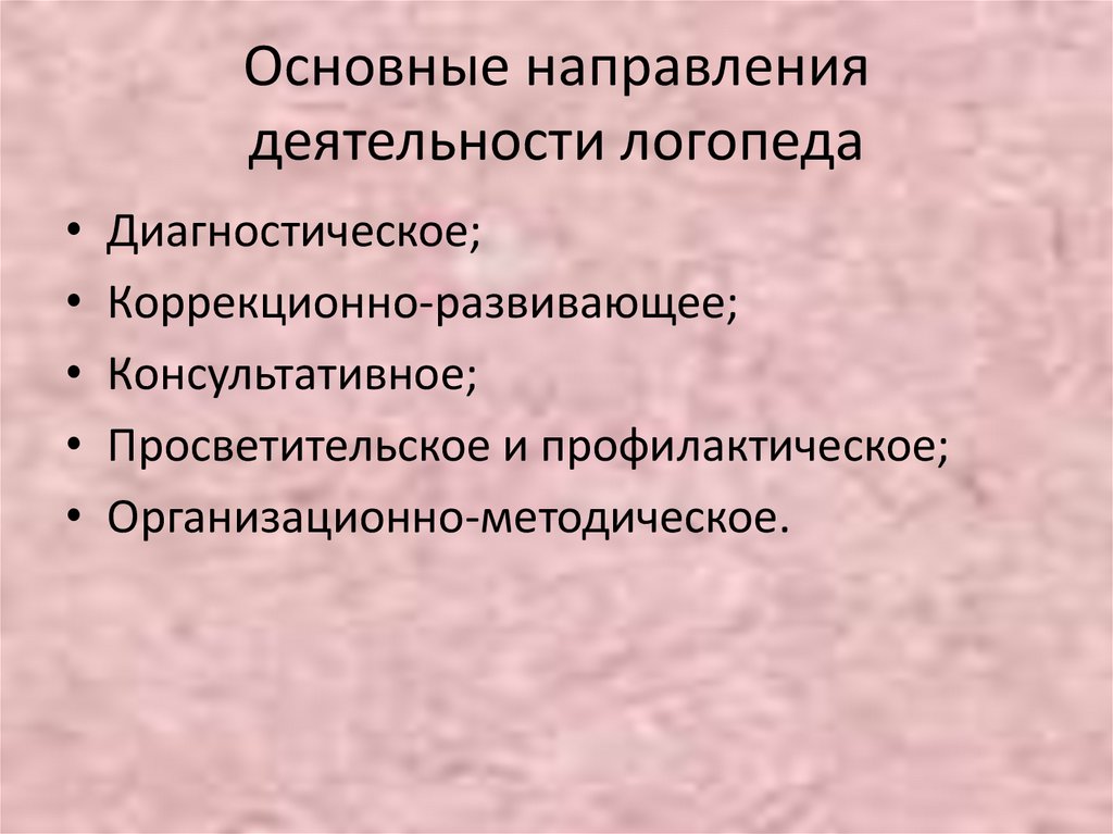 Направления диагностики