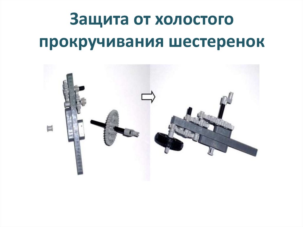 Защита от холостого прокручивания шестеренок