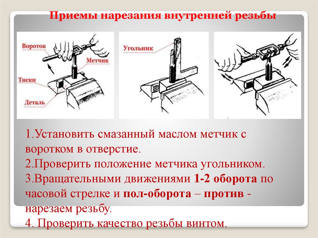 Нарезание наружной резьбы. Установка для нарезания резьбы. Операционная карта нарезания резьбы. Чем нарезается наружная резьба. Обороты при нарезании резьбы метчиком.