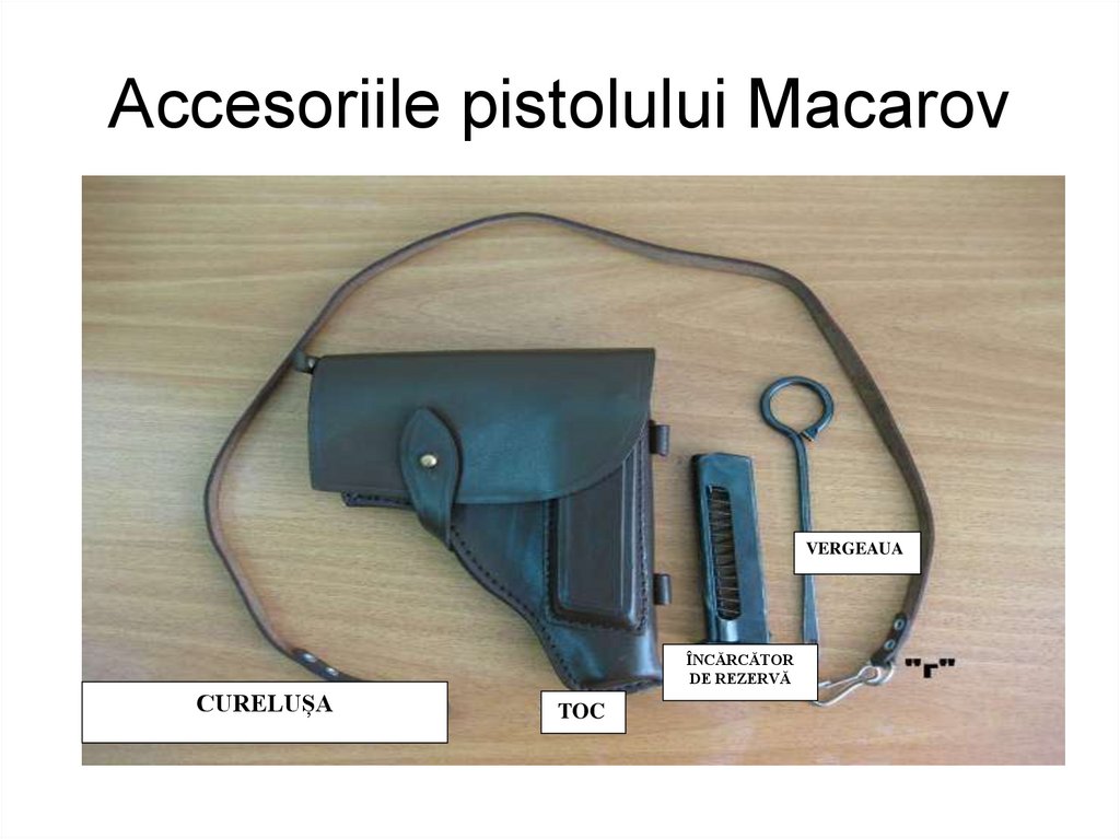 Accesoriile pistolului Macarov