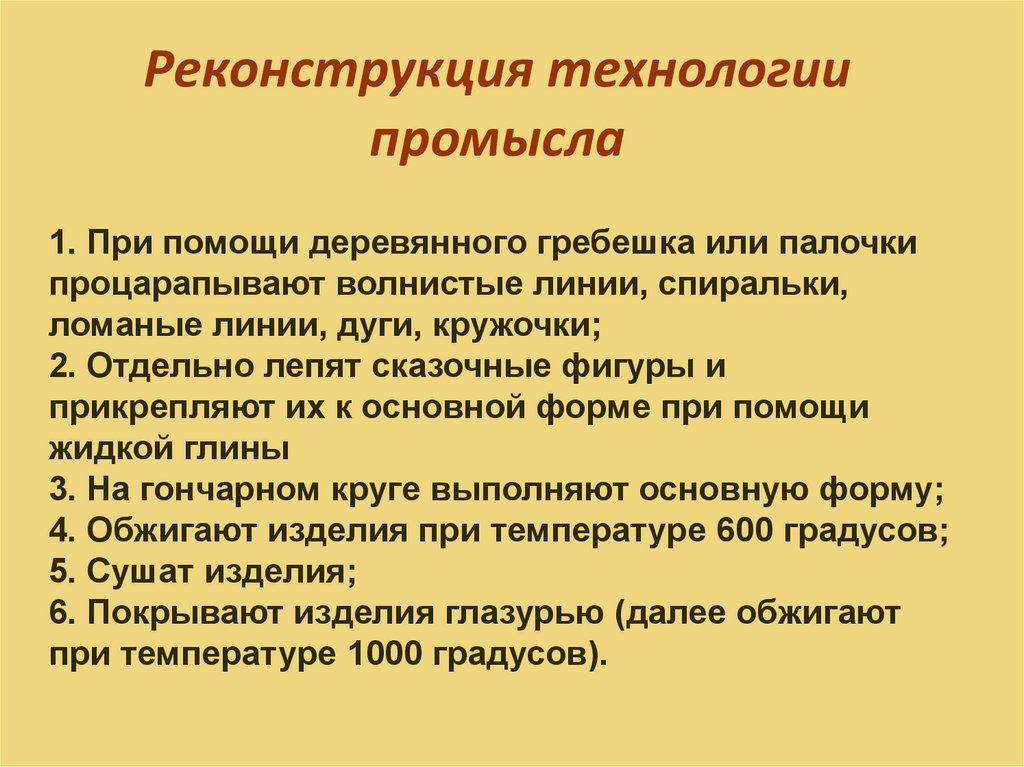 Технология промысла