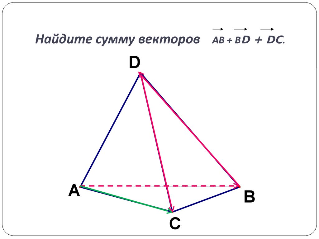 Вектор ав 0. Сумма векторов АВ+вс. Найдите сумму векторов АВ+С. Вектор АВ+вектор ВD+вектор DC. Найдите сумму векторов: АВ+са+ВД+ДС.