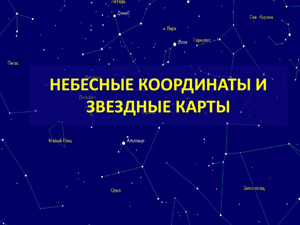 Звездные карты небесные координаты и время презентация