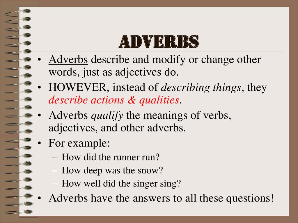ADVERBS