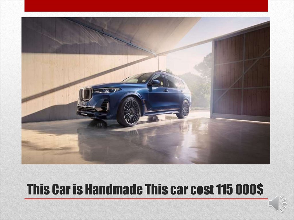 This Car is Handmade This car cost 115 000$