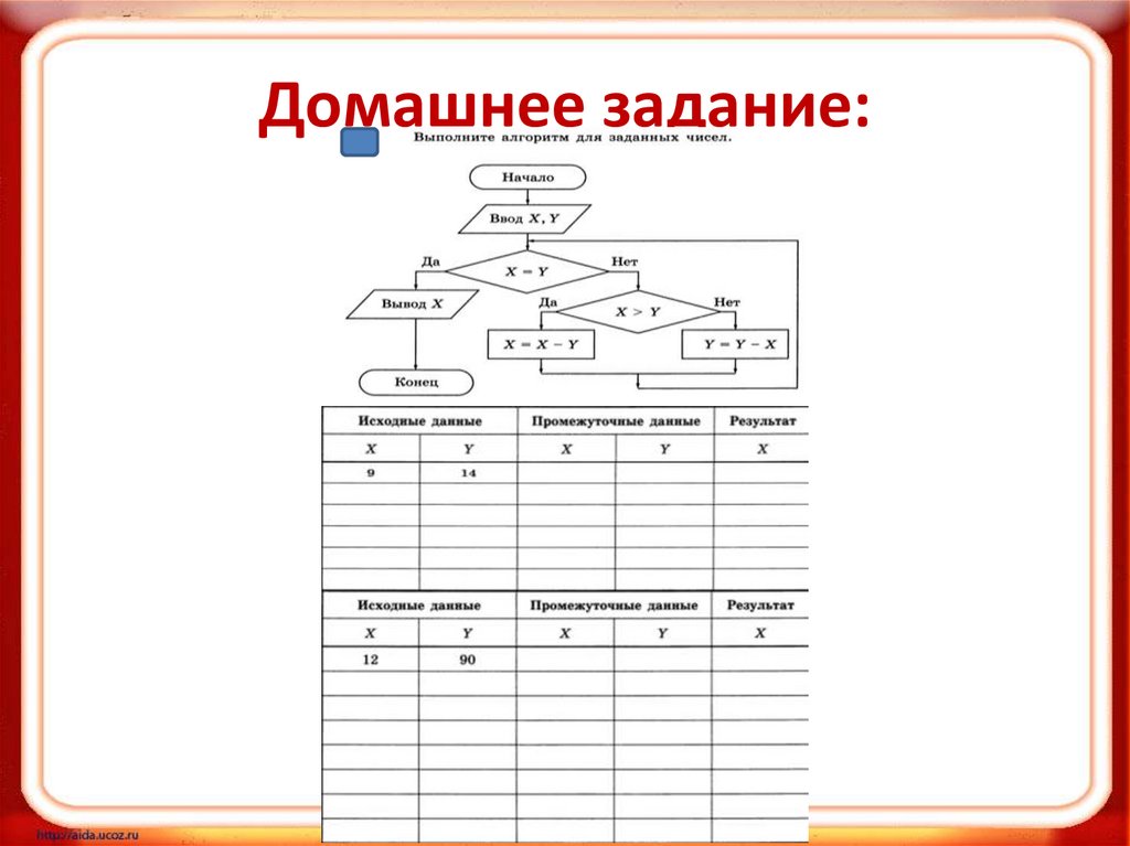 Домашнее задание: