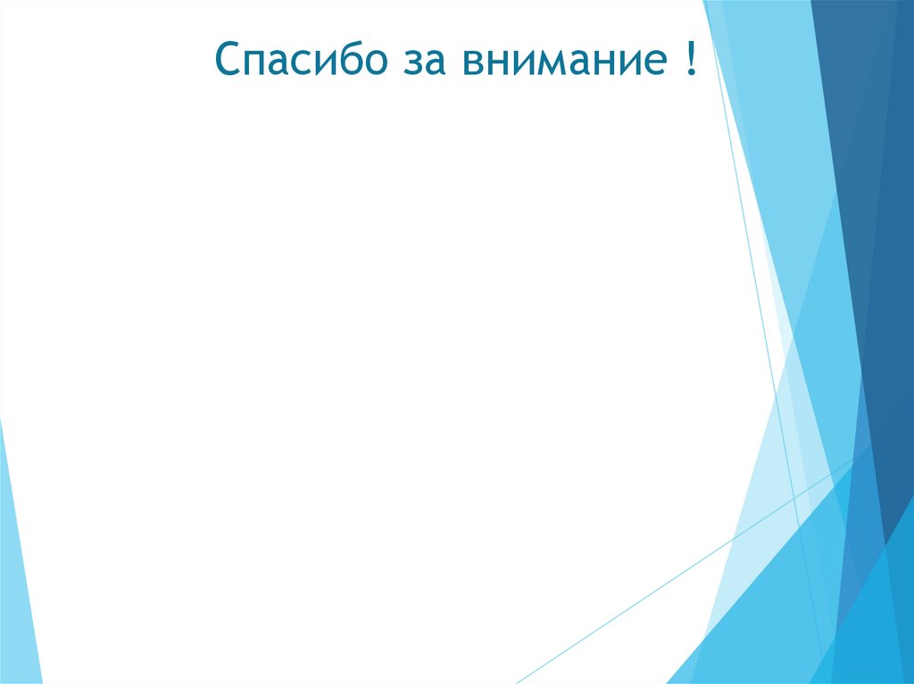 Спасибо за внимание !