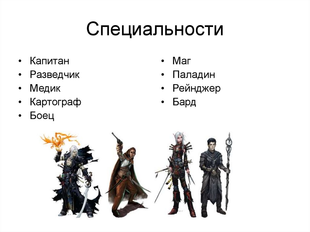 Специальности