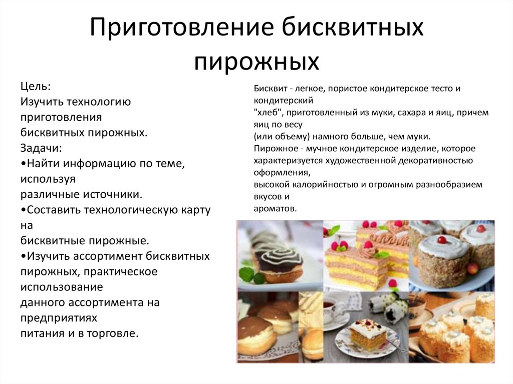 Тест приготовление пирожных