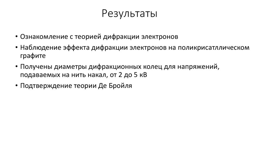 Результаты