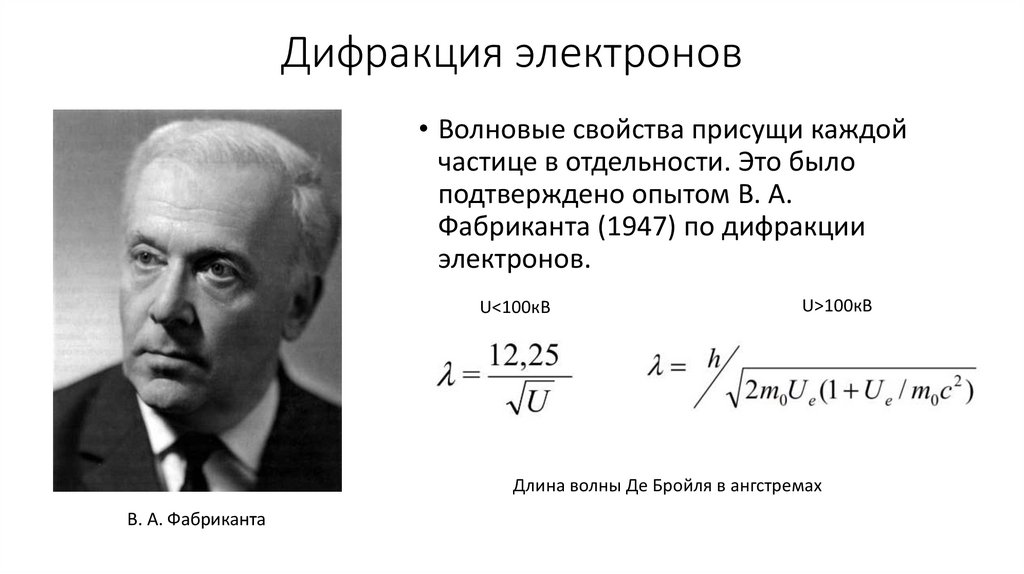 Дифракция электронов