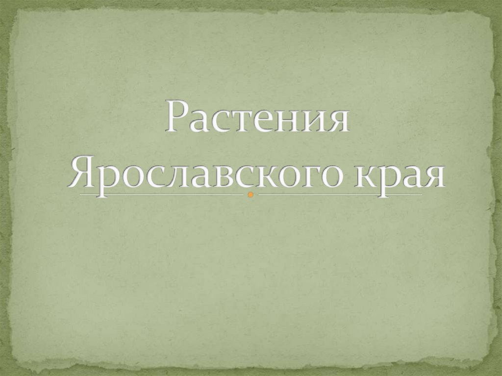 Природа ярославского края презентация