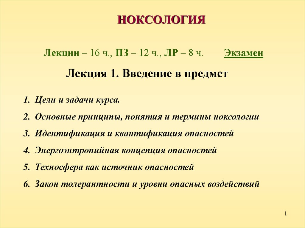 Законы ноксологии презентация