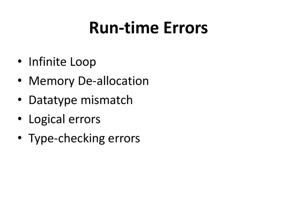 Types of errors - презентация онлайн