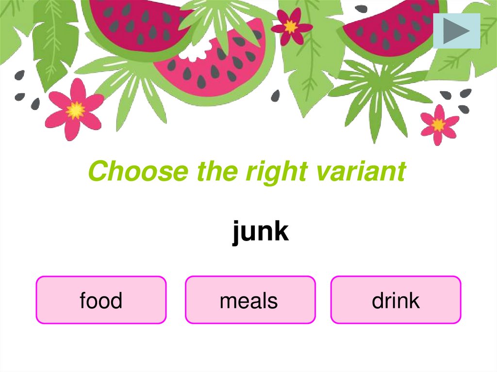 Choose the best variant. Choose the right variant. Tick right variant the Parts of body.