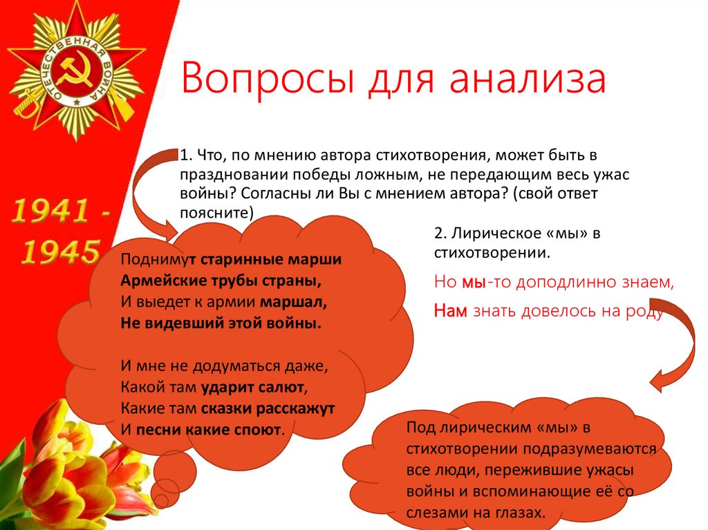 Вопросы для анализа