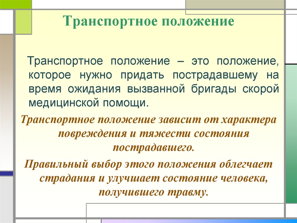 Положение о транспортном управлении