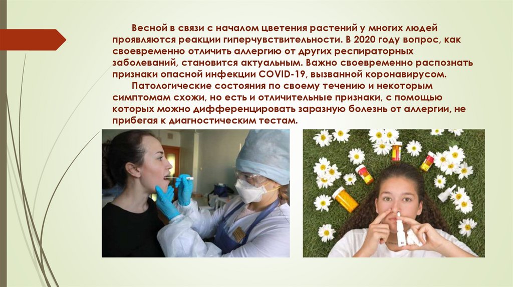 Весной в связи с началом цветения растений у многих людей проявляются реакции гиперчувствительности. В 2020 году вопрос, как