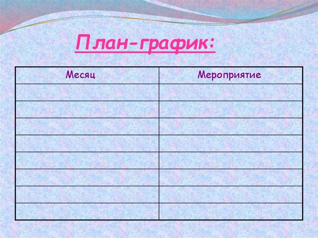 План-график: