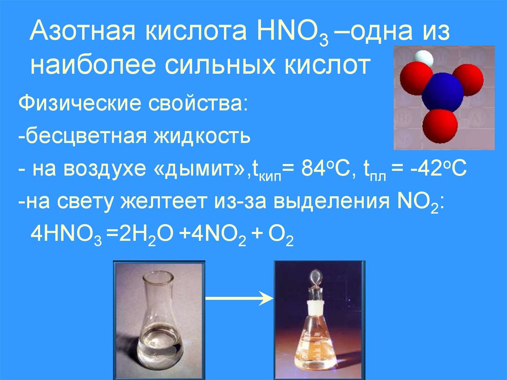 Вода образуется при действии азотной кислоты. Азотная кислота hno3. Азотная кислота физические и химические свойства кратко. Физико химические свойства слабой азотной кислоты. Физические свойства азотной кислоты кратко.