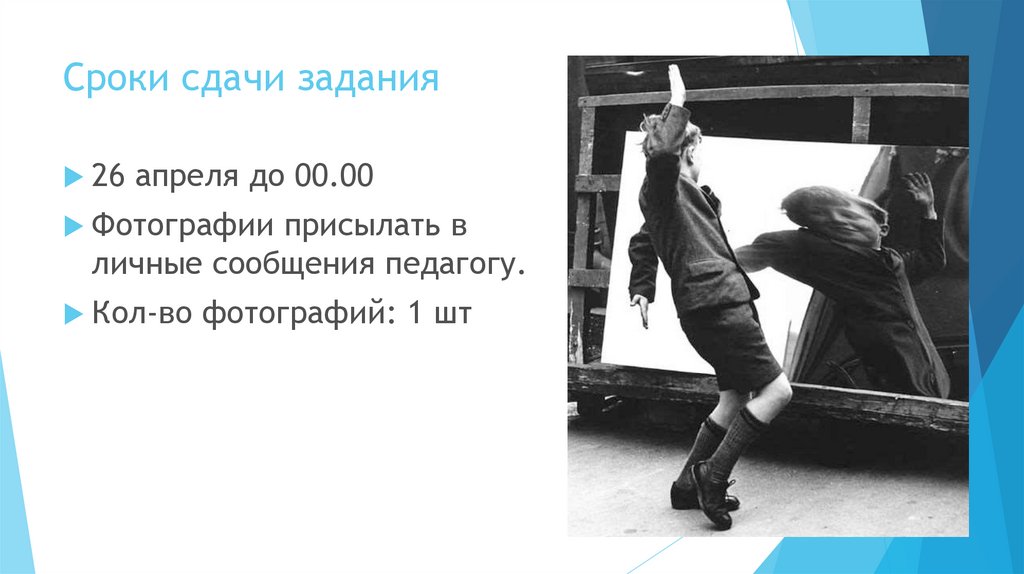 Сроки сдачи задания