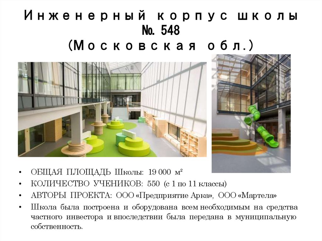 Инженерный корпус школы № 548 (Московская обл.)