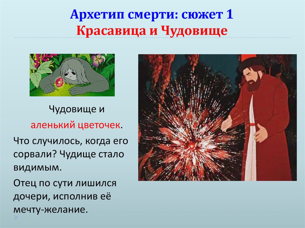 Архетип смерти: сюжет 1 Красавица и Чудовище