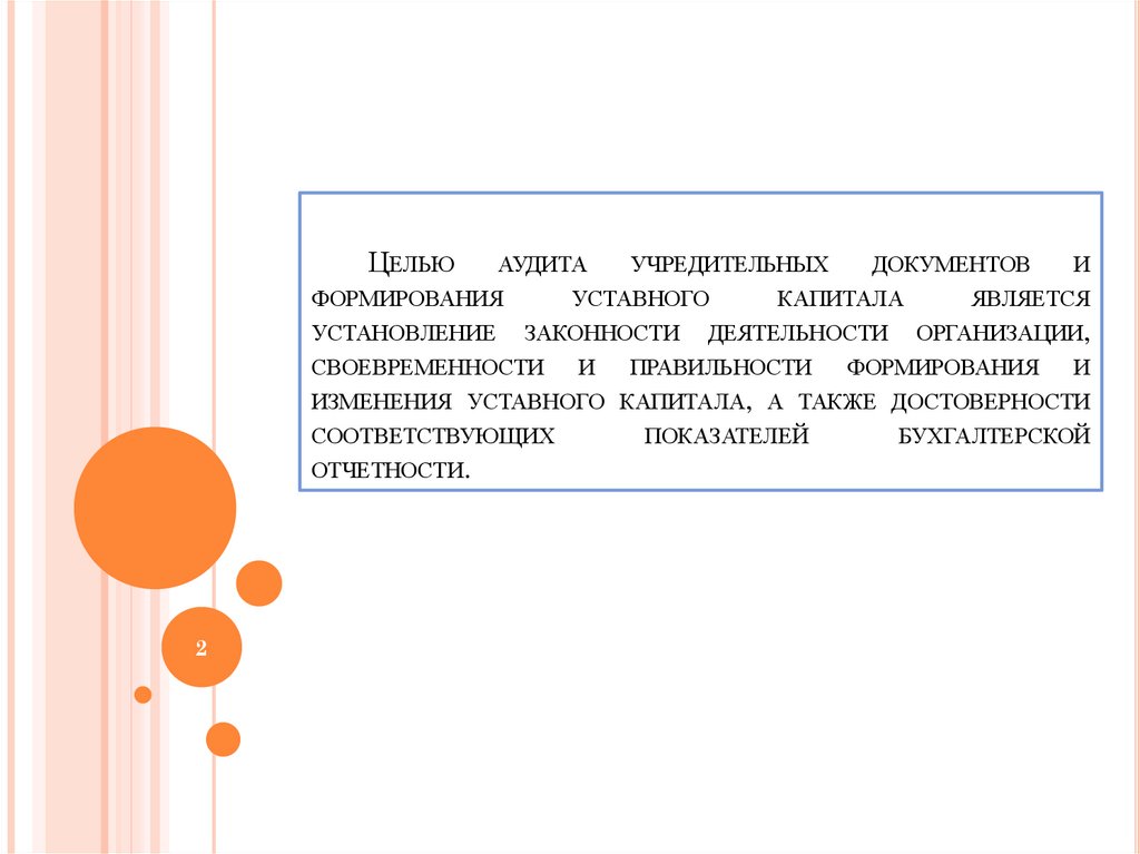 Презентация аудит учредительных документов