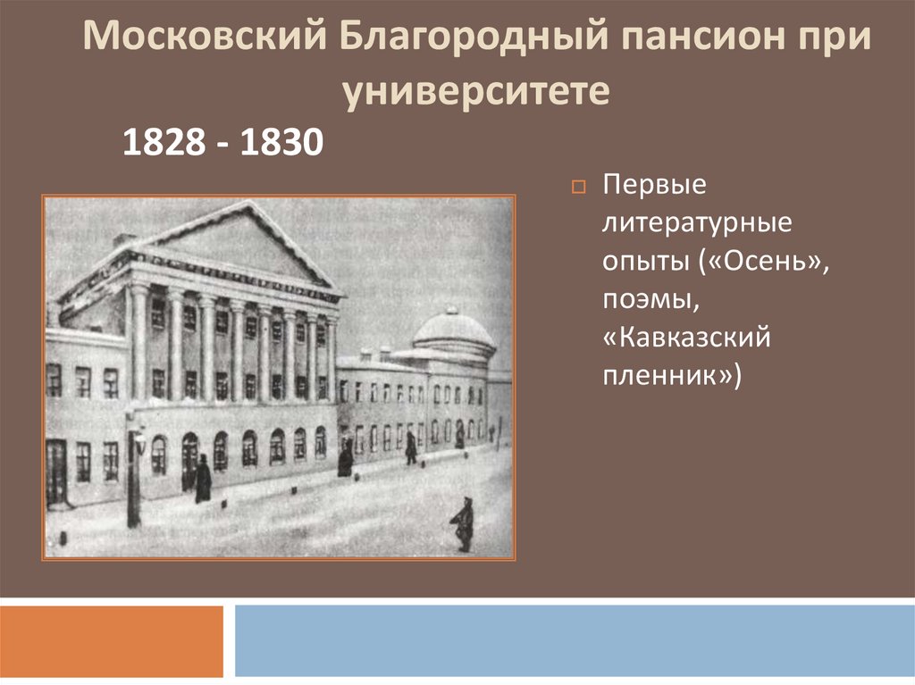 Московский Благородный пансион при университете