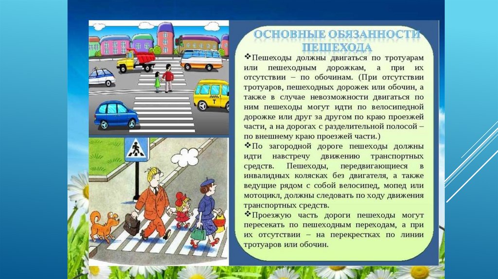 Презентация обязанности пешеходов и пассажиров