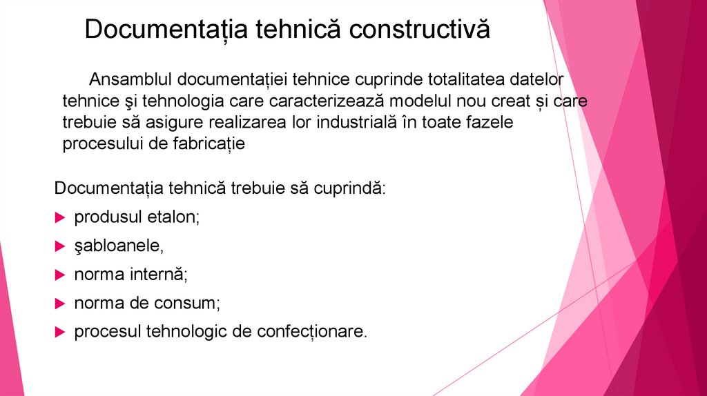 Documentația tehnică constructivă