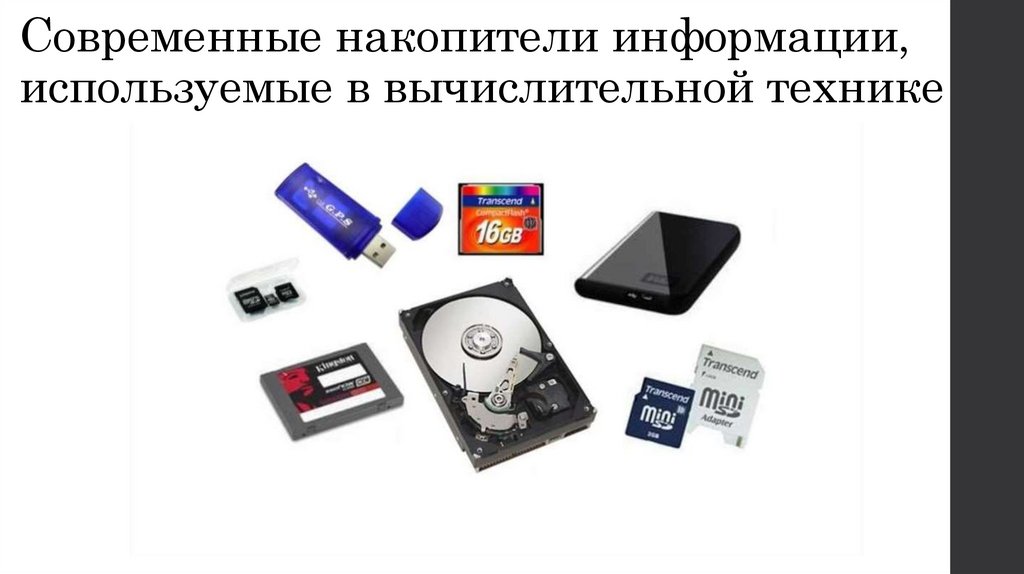 Современные накопители информации, используемые в вычислительной ...
