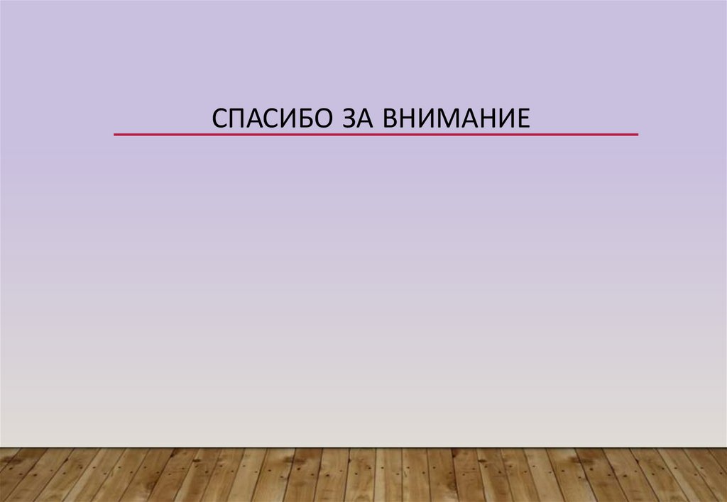 Спасибо за внимание 