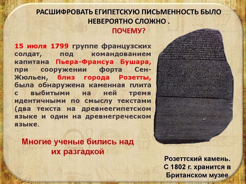 Презентация письменность древних египтян