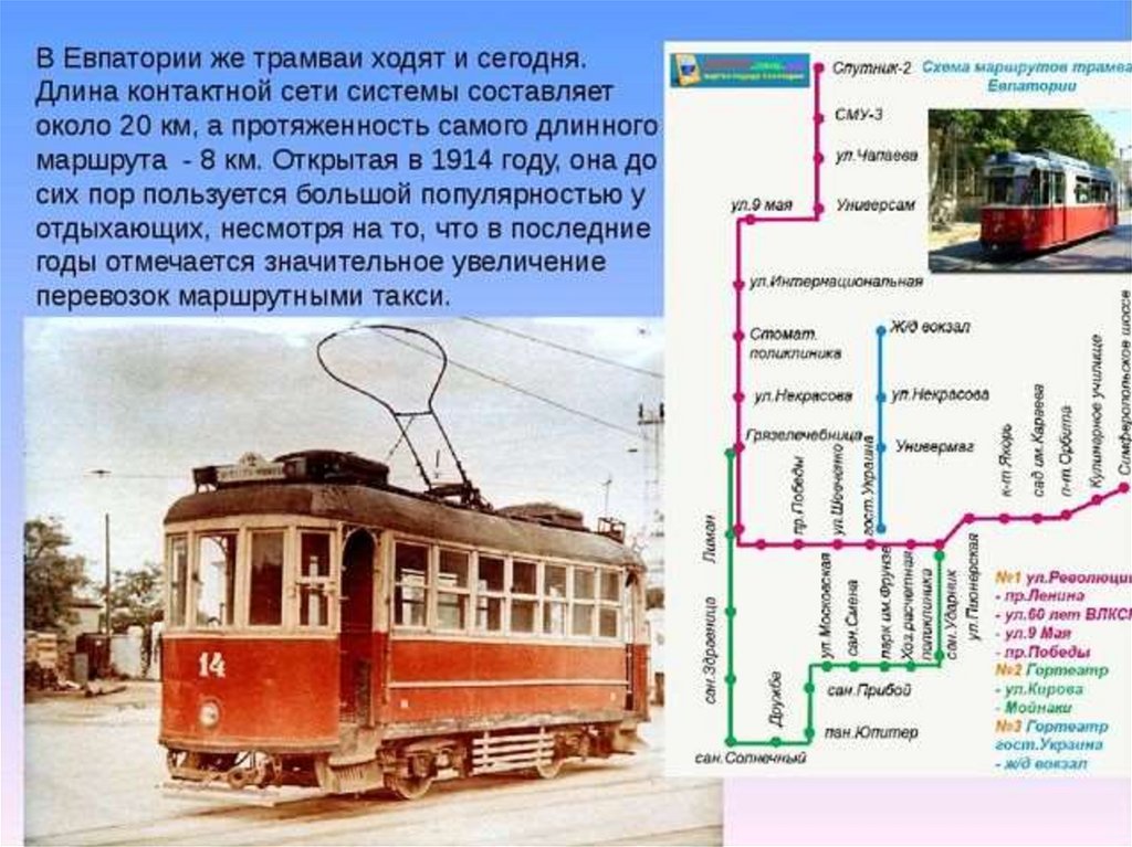 Схема трамвайных маршрутов евпатория - 98 фото