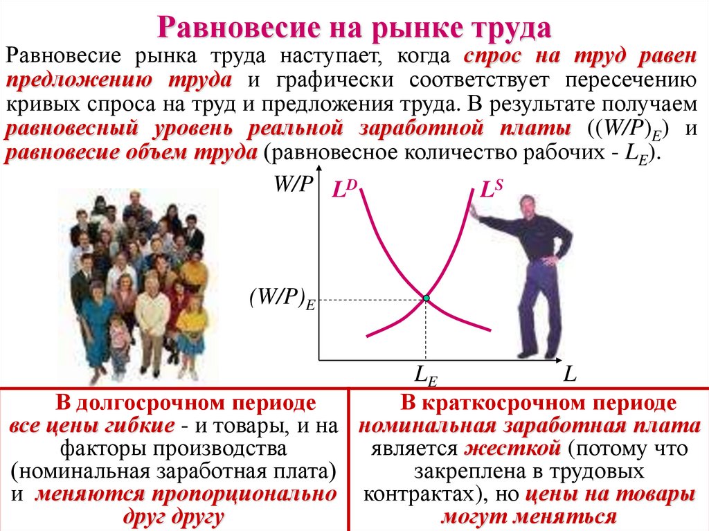 Ситуация равновесия. Рыночное равновесие на рынке труда. Спрос и предложение на рынке труда равновесие на рынке. Ситуация равновесия на рынке труда. Равновесие на конкурентном рынке труда.