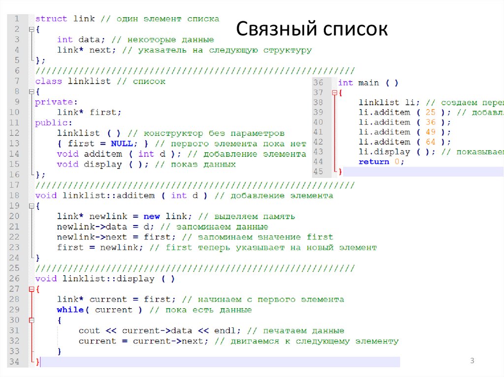 Презентация связный список