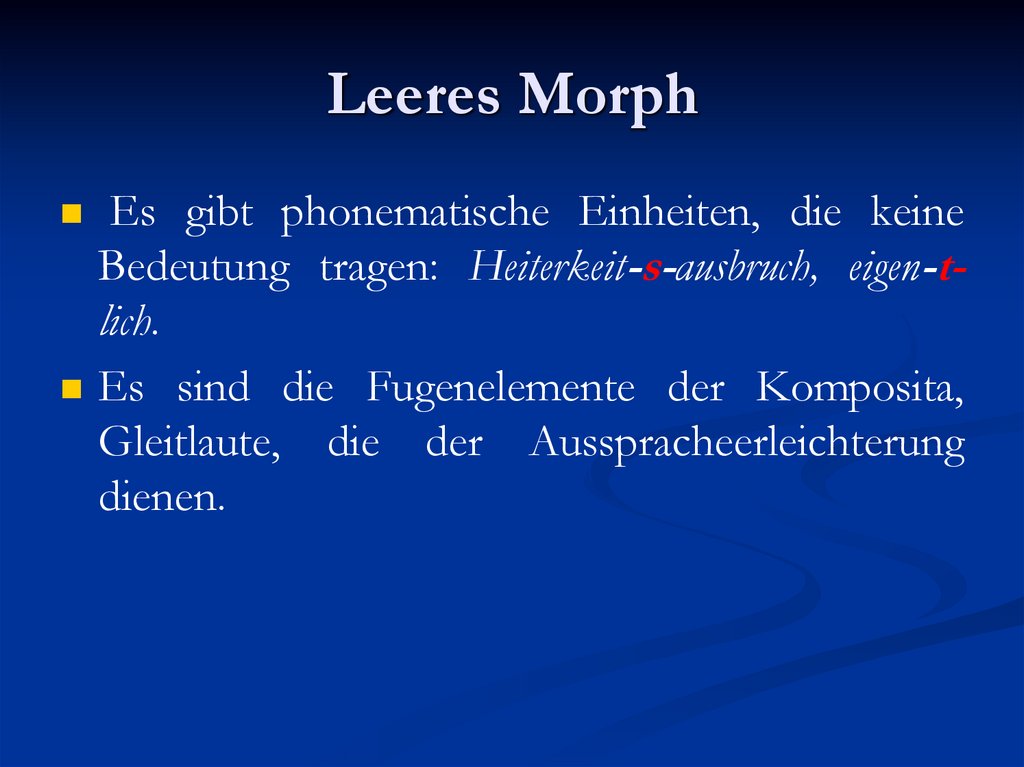 Leeres Morph