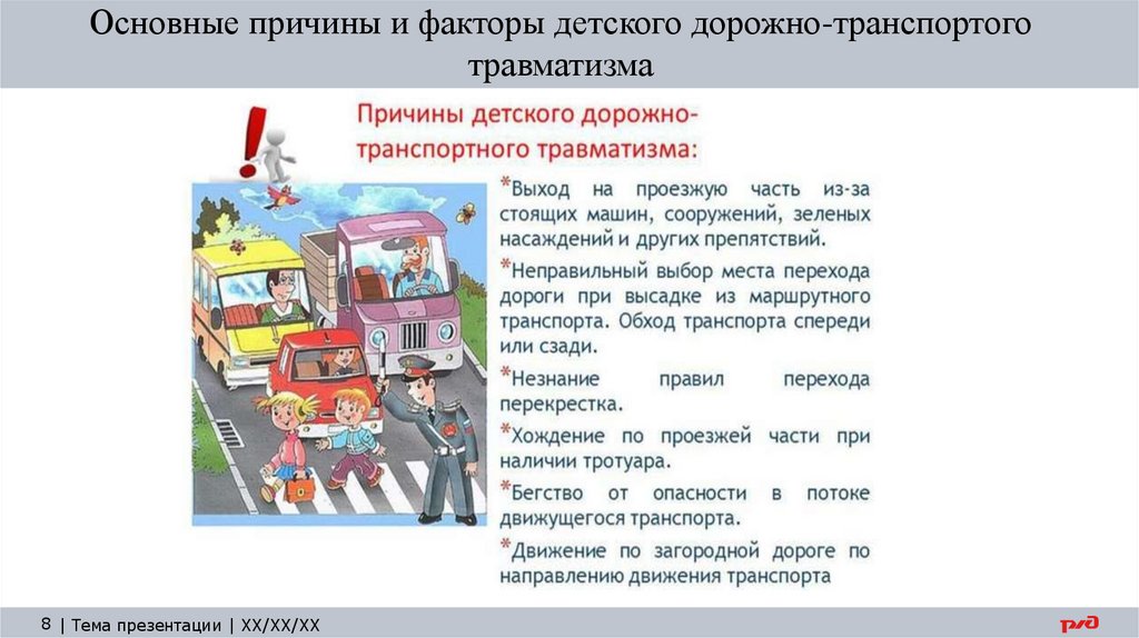 Основные причины и факторы детского дорожно-транспортого травматизма